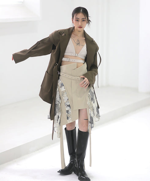 Split Layered Buckle Jacket