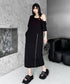 Zip Strap Drape Dress