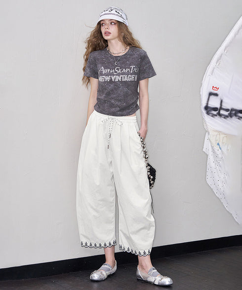Cloud Hem Balloon Pants