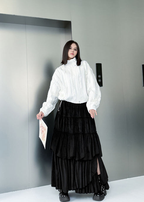 Vertical Frill Stand Jacket