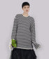 Ribbon Cuff Stripe Top