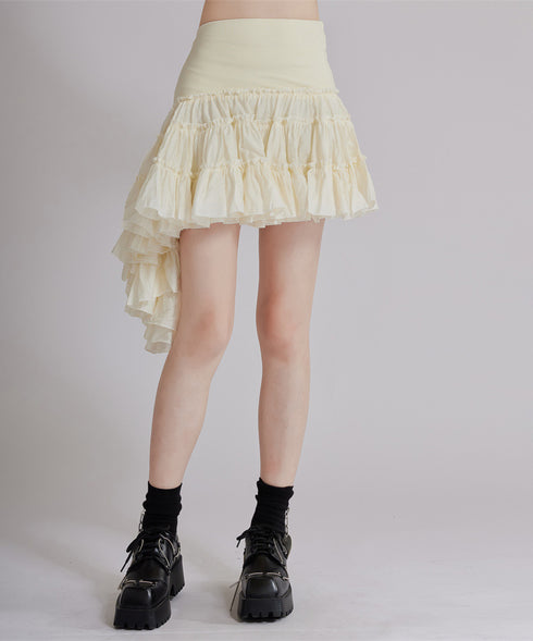 Layered Side-Flare Skirt