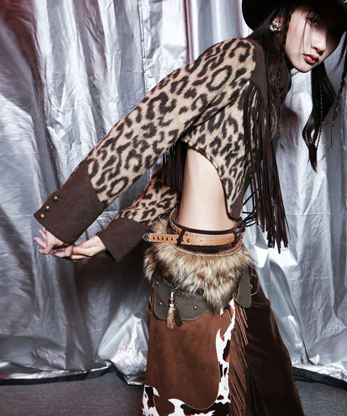 Fur Trimmed Hip Belt