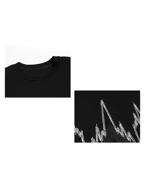 Sheer Layered Embroidery T-shirt