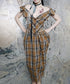 Plaid Fold Line Dress