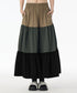 Color Block Tiered Maxi Skirt