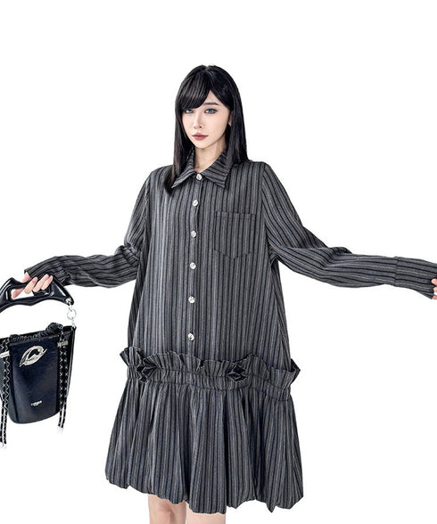 Stripe Tier Shirt Dress