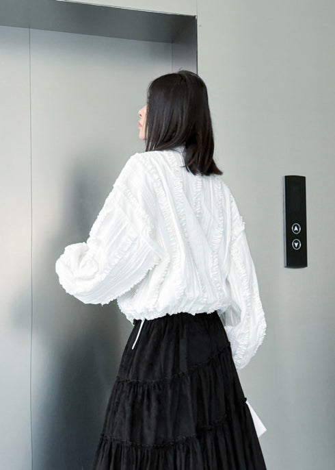 Vertical Frill Stand Jacket