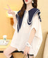 Sailor Flare Collar Tunic Blouse
