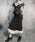 Plaid Edge Frill Blouse