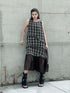 Layered Check Frill Dress