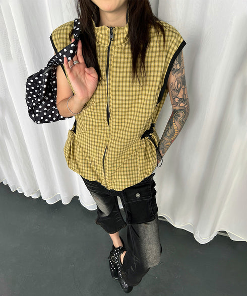 Grid Zip Vest