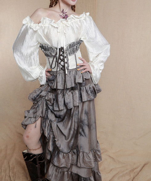 Dark Mist Ruffle Skirt