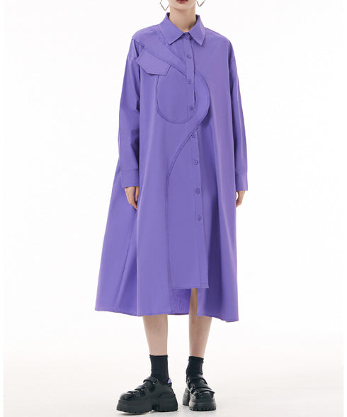 Curved Line Shirt Dress