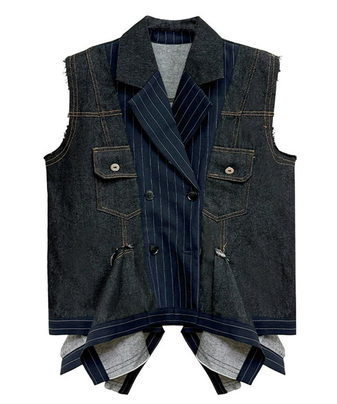 Layered Pinstripe Docking Vest