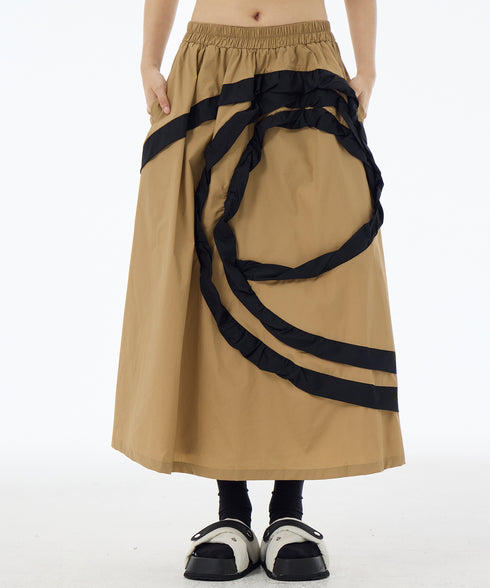 Circular Tape Embroidery Skirt