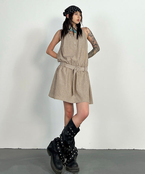 Belted Stripe Dress
