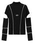 Cut Out Contrast Stitch Top