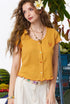 Mellow Rib Button Top