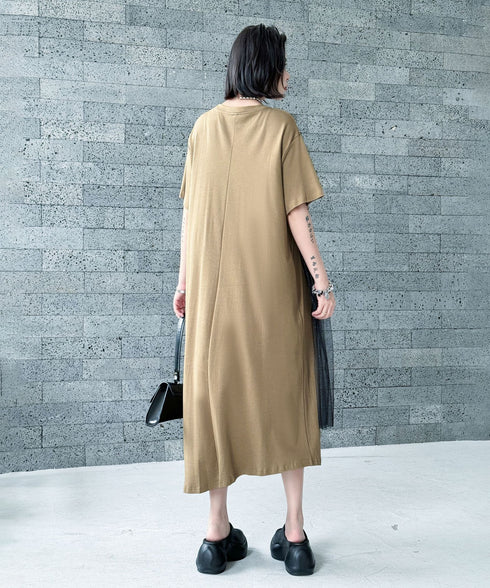 Tulle Layered Cut Dress