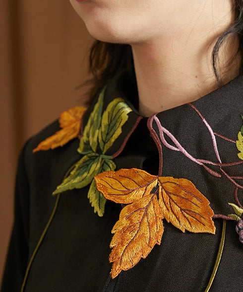 Berry Vine Embroidered Blouse