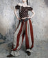 Stripe Gather Balloon Pants