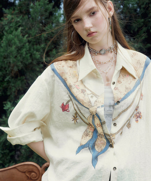 Bijou Print Blouse