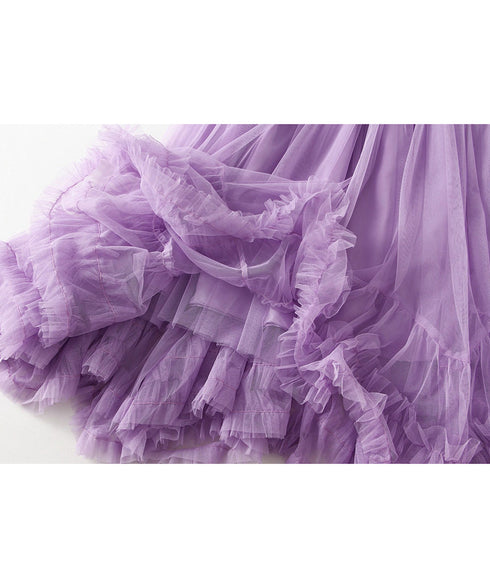 Volume Tiered Tulle Maxi Skirt