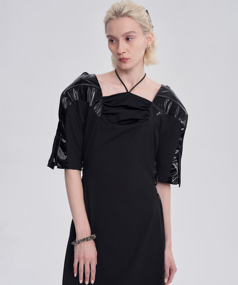 Gloss Panel Strap Dress