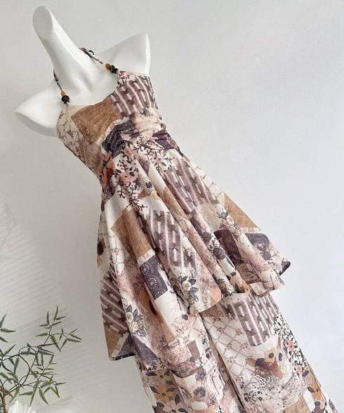 Patchwork Halter Top & Pants Co-ord