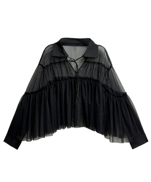 Sheer Gather Volume Top