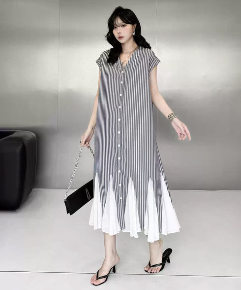 Stripe Veil Dress