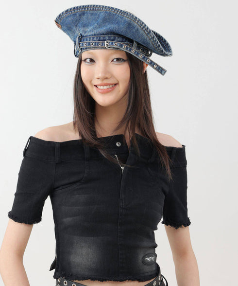 Denim Belt Visor