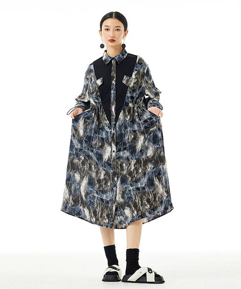 Brushstroke Yoke Dress