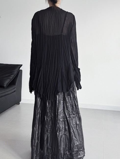 Draped Button Front Top