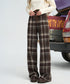 Mocha Line Check Pants