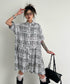 Star Monochrome Check Dress