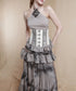 Layered Frill Lace-Up Corset Belt