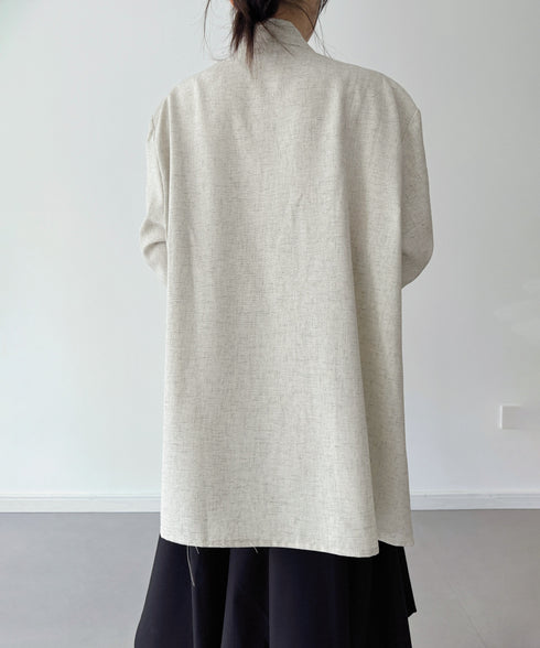 Draped Button Front Top