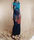 Painting Motif Sleeveless Dress