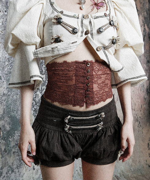 Lace Veil Waist Belt