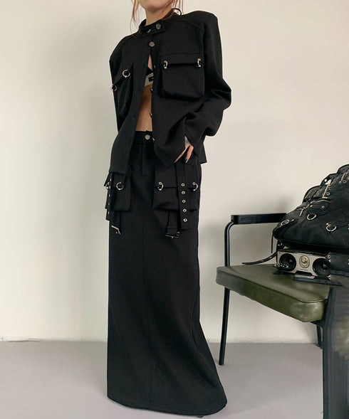 Utility Pocket Jacket&Cargo Long Skirt Series