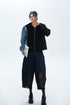 Patchwork Denim Hoodie
