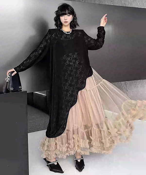 Volume Tiered Tulle Maxi Skirt