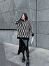Geometric Pattern Knit Sweater