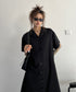 Dark Loose Shirt Dress