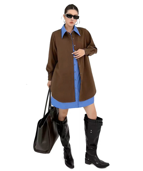 Bicolor Zip Top & Skirt Co-ord