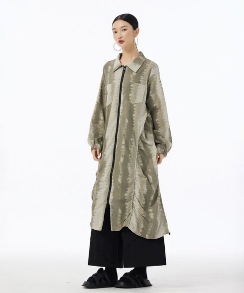 Glare Texture Zip Top