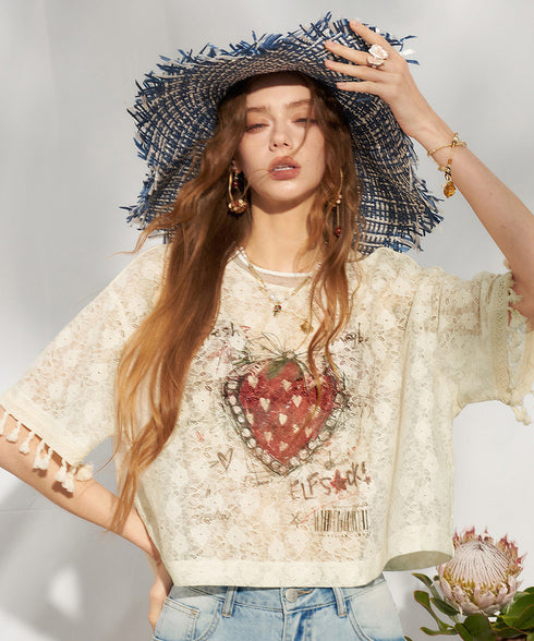 Berry Veil Top