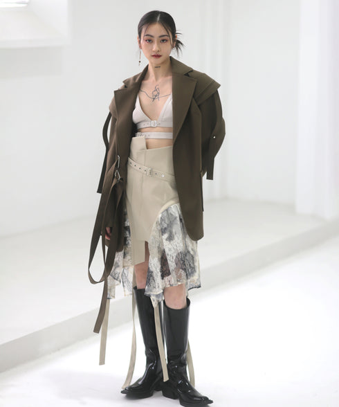 Split Layered Buckle Jacket